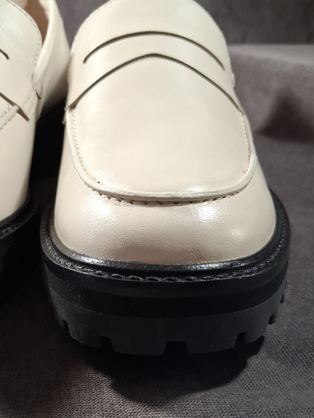 Everlane 'The Lug Loafer' Parchment Cream Leather Loafers NEAR NEW US 10.5 - Picture 5 of 16